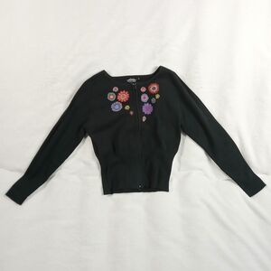 Icelandic Design Zip Up Sweater Cotton Knit Cardigan Medium Long Sleeve Womens